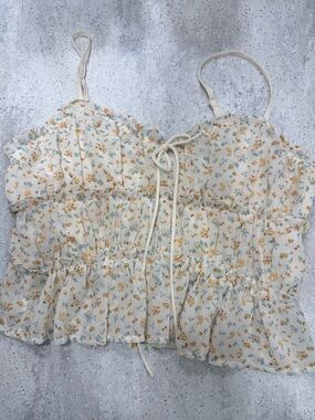 Simons women’s large floral chiffon babydoll cami